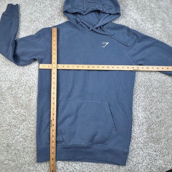 Gymshark Crest Hoodie Slim Fit Faded Blue - Picture 7 of 8